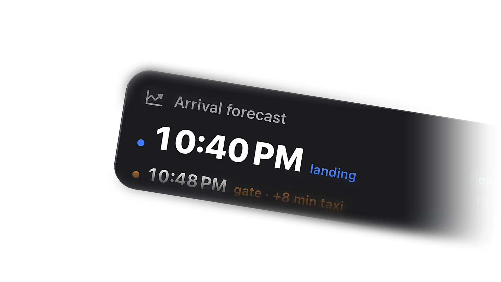 Arrival forecast band