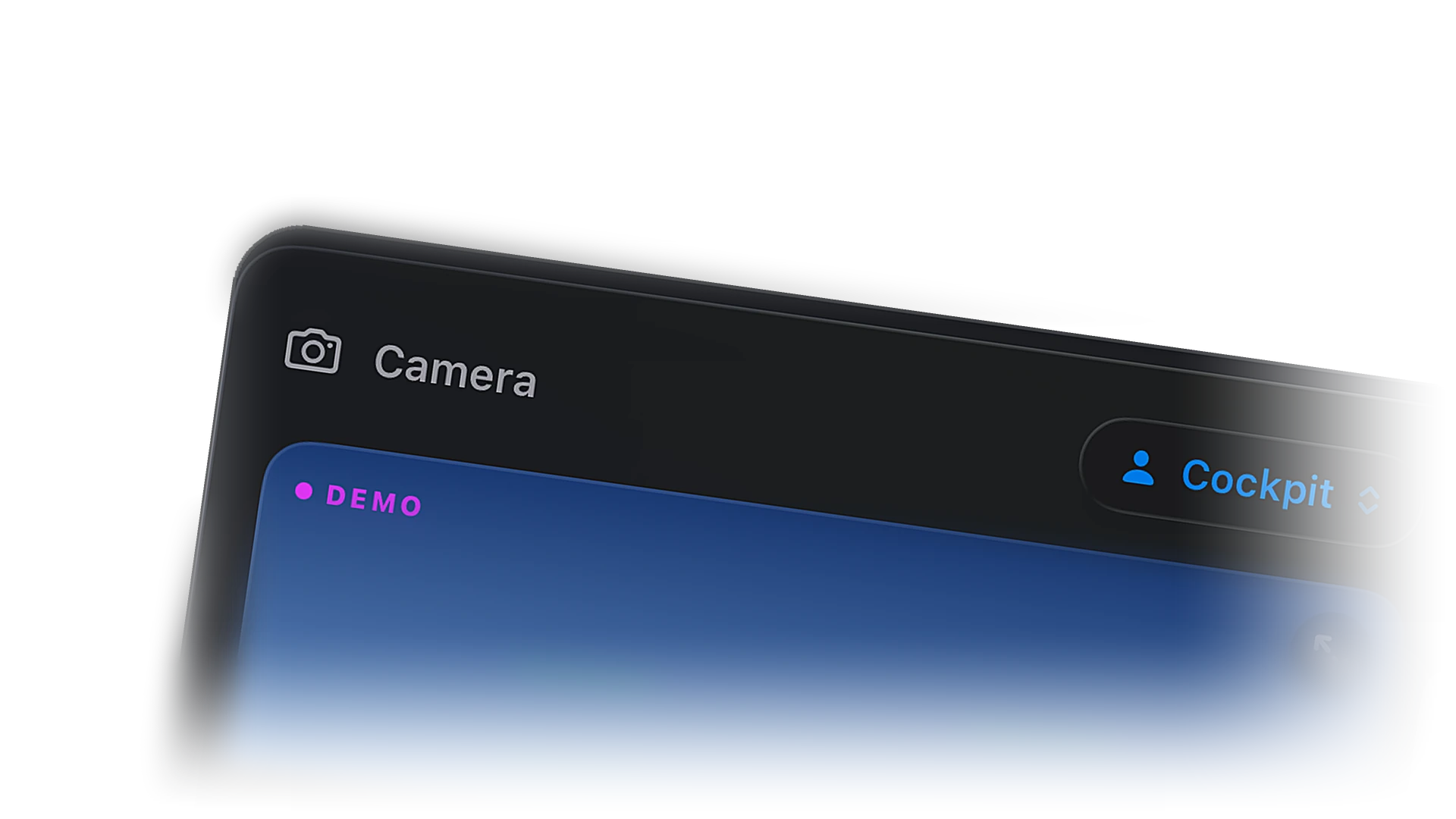 Camera card with view presets