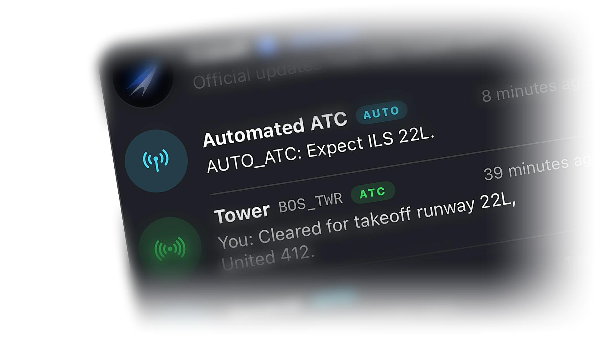 Cobalt Inbox with ATC and pilot threads