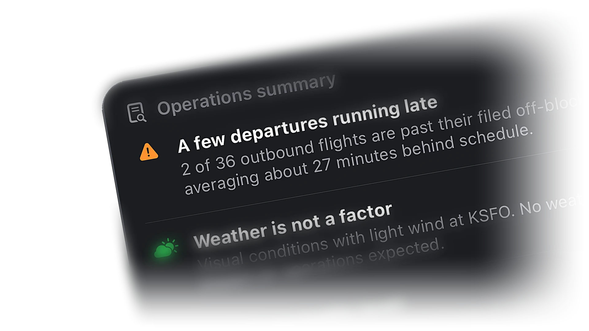 Airport intelligence with taxi times