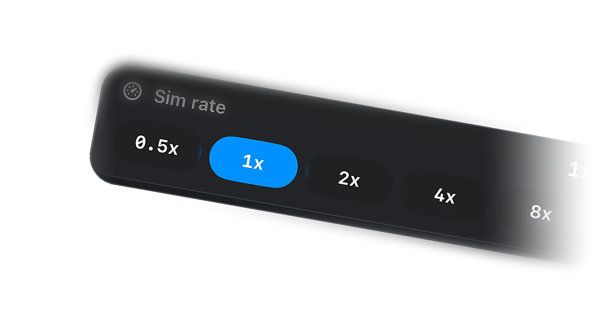Sim rate selector